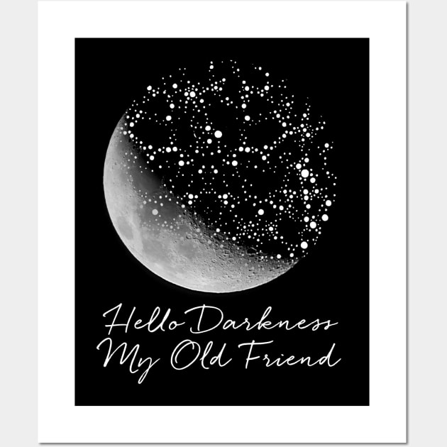 Hello Darkness My Old Friend Hippie Moon Wall Art by Raul Caldwell